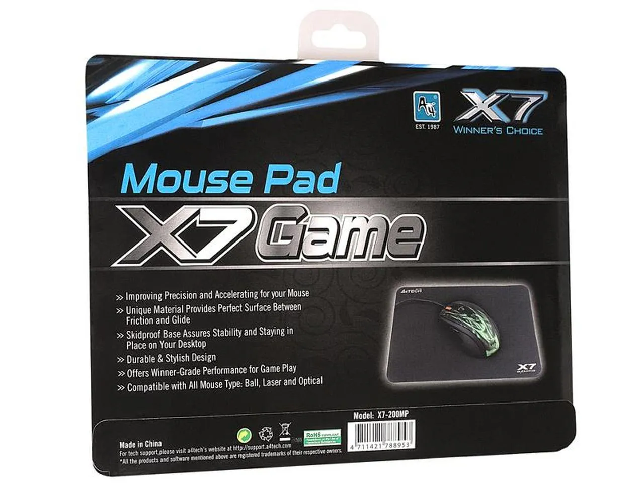 a6202d214bcfb85b5857bd919e06__51341.1593017099 A4tech A4-Tech Mouse Pad XGame X7-200MP - Image 1