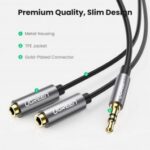 UGREEN Audio Cable Spliter 3.5mm male to 2 female 3.5mm 20cm - Image 2
