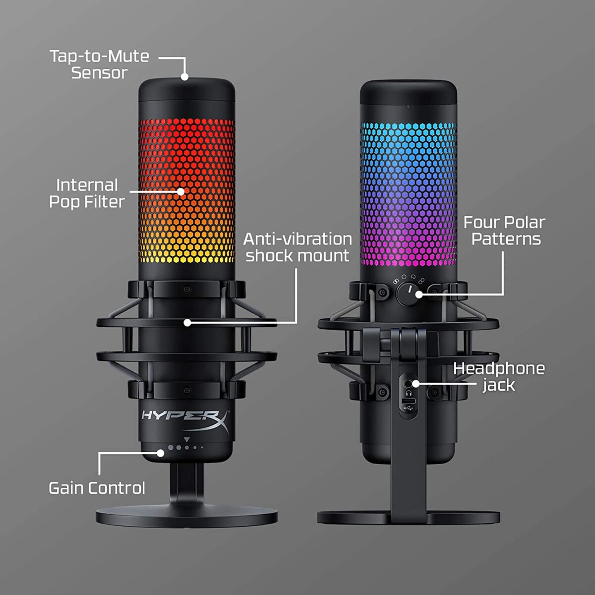 HyperX QuadCast S – RGB USB Condenser Microphone - Image 4