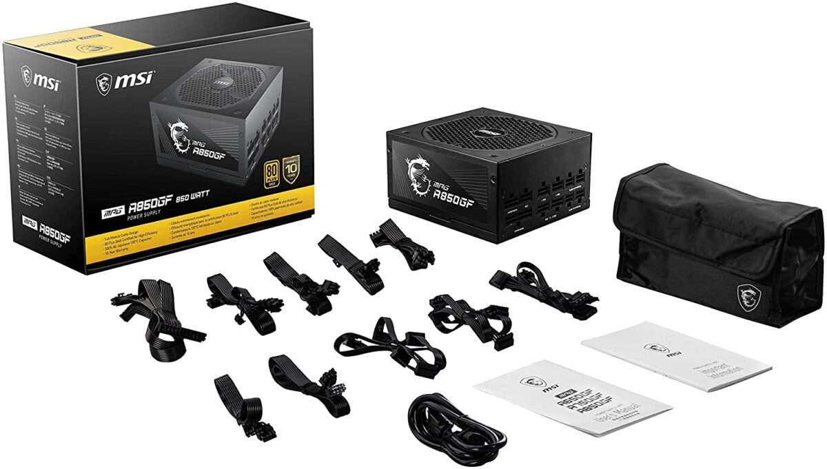 MSI MPG Series A850GF  (PSU): 850 Watt FULL 80+GOLD - Image 11