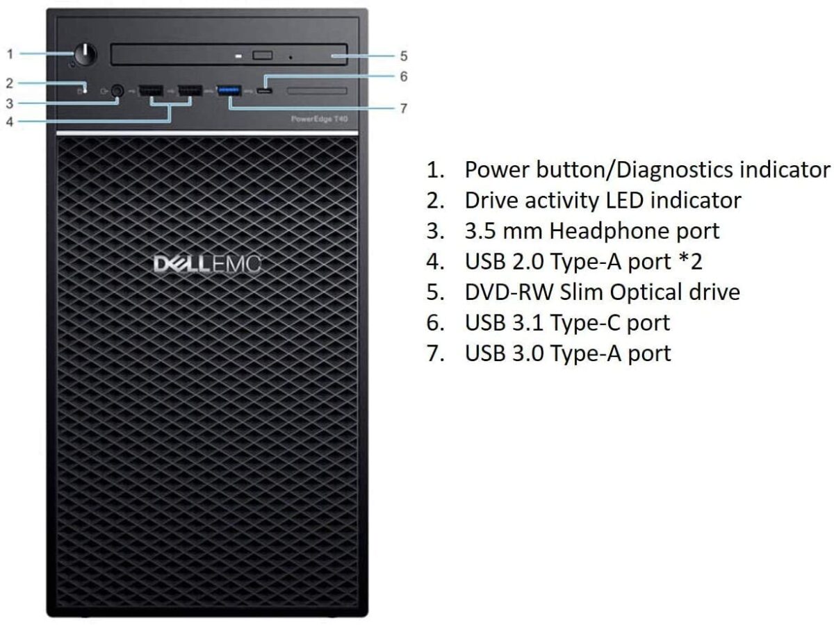 Dell PowerEdge T40 Server,Intel Xeon   8GB DDR4, 1TB Hdd - Image 2