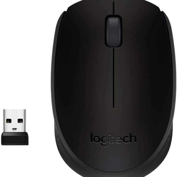 Logitech M171 Optical Wireless Mouse, 1000 DPI, Black