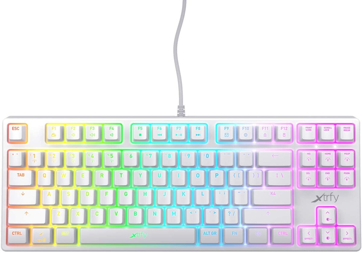 Xtrfy K4 TKL RGB White Compact Mechanical Gaming Keyboard "OPENBOX" - Image 2
