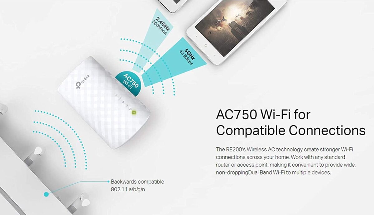 TP-Link AC750 Wifi Range Extender (RE200) - Image 2