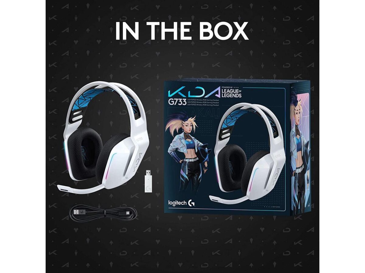 Logitech G733 KDA WHITE RGB WIRELESS HEADSET  "OPENBOX" - Image 2