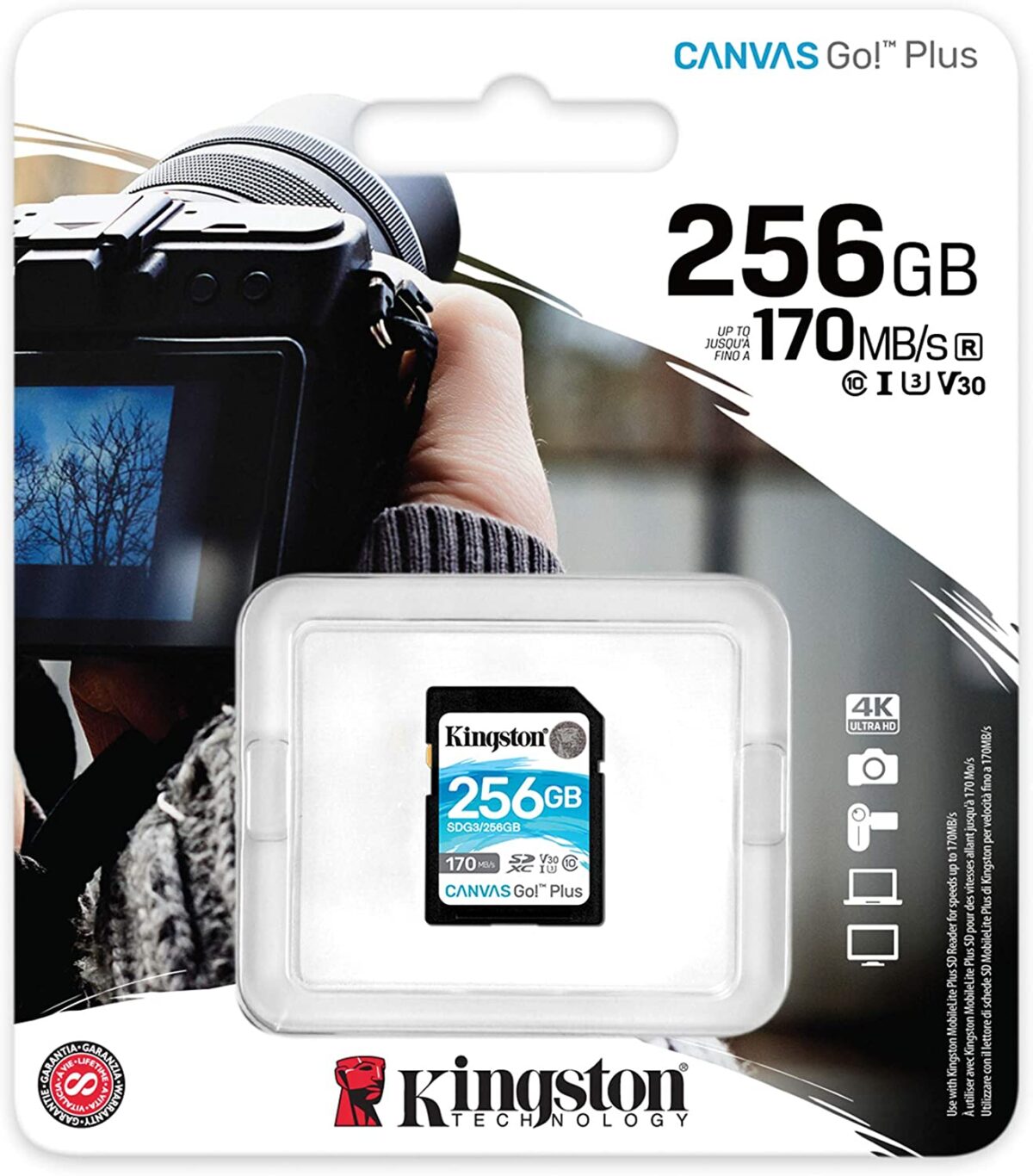 Kingston 256GB SDXC Canvas Go Plus 170MB/s - Image 2