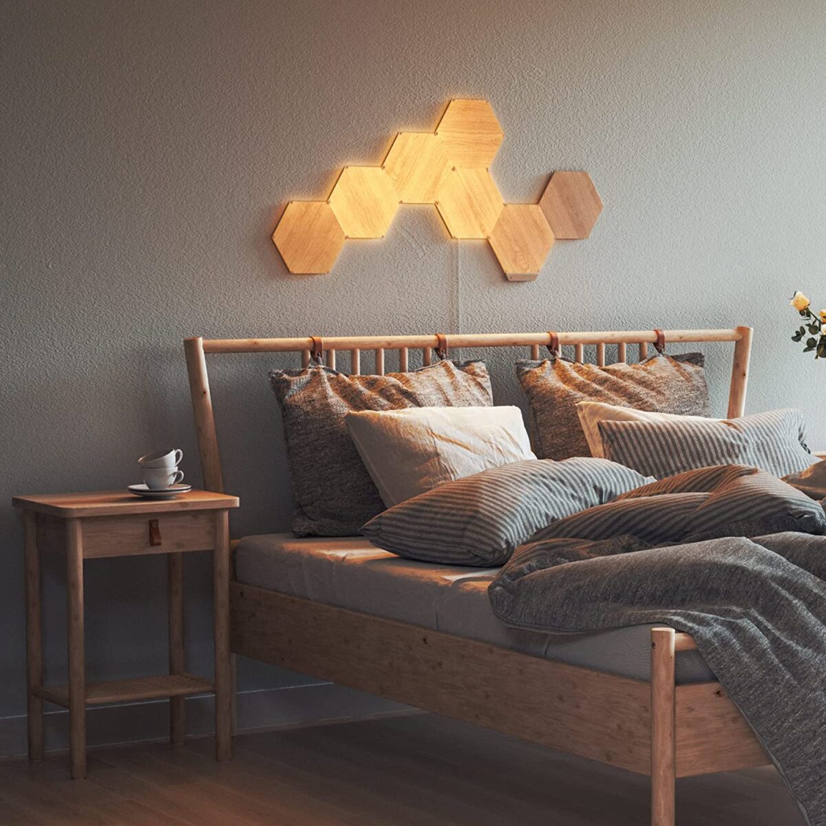 Nanoleaf Elements - Wood Look Hexagons Smarter Kit (7 Panels) - Image 3
