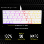Corsair K65 RGB MINI 60% Mechanical Gaming Keyboard NORDIC LAYOUT  White"OPENBOX" - Image 6