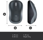 Logitech M185 Wireless Mouse 1000 DPI Optical Tracking - Image 3