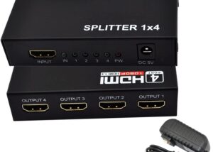 Sounce HDMI Switch 2 in 1 Out 4K 60hz HDMI Switcher 2 Port, Bi-Directional  HDMI Switch Splitter 2 x 1/1 x 2, No Power Required, Sharing HD Video, PC