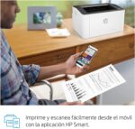 HP LaserJet 107w Mono Wireless Printer - White "106 TONER" - Image 2