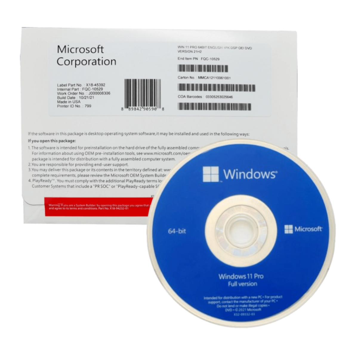 Buy Microsoft Windows 11 Pro DVD OEM in Tashkent 