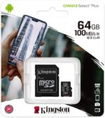 KINGSTON MICRO SD CARD 64GB 100MB/S