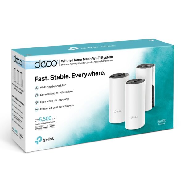 TPLINK AC1200 Deco M4 3PACK Home Mesh WiFi System
