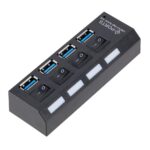 Usb 3.0 hub High Speed 4 Port usb hub with Power Adapter With On/Off - Image 3