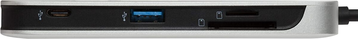 61CjnfSfjAL._AC_SL1500_ Kingston Nucleum USB C Hub, Type-C Adapter Connect USB 3.0, HDMI, SD/MicroSD , White - Image 4