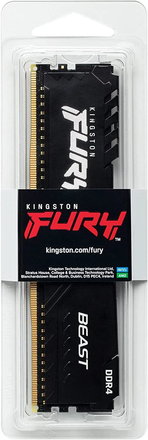 61clr7XfXwL._AC_SL1500_ Kingston Fury Beast 8 GB 2666 MHz DDR4 CL16 Desktop Memory Single Module KF426C16BB/8 - Image 1