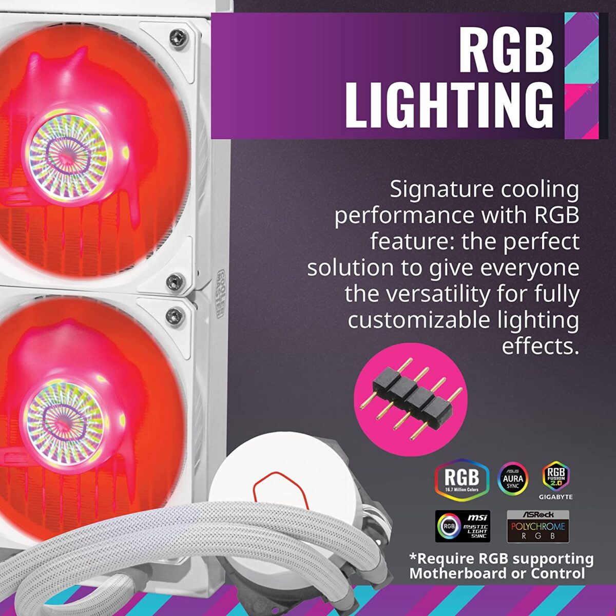 Cooler Master MasterLiquid ML240L RGB V2 White Edition - Image 4