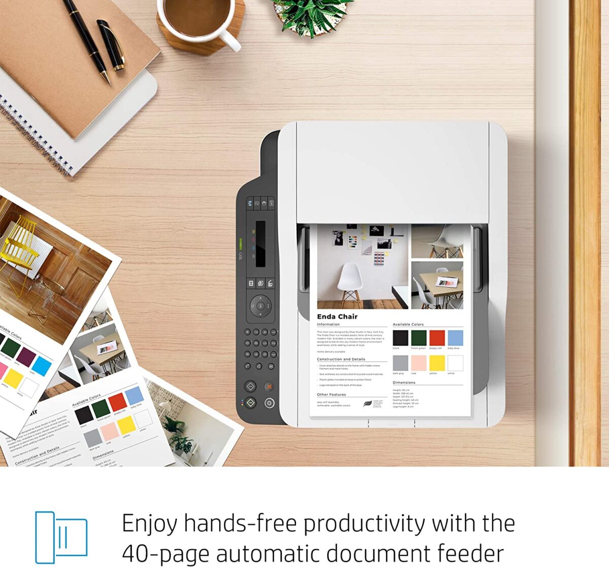 HP Color Laser MFP179fnw Wireless All in One Laser Printer with Mobile Printing & Built-in Ethernet, Works with Alexa (4ZB97A)