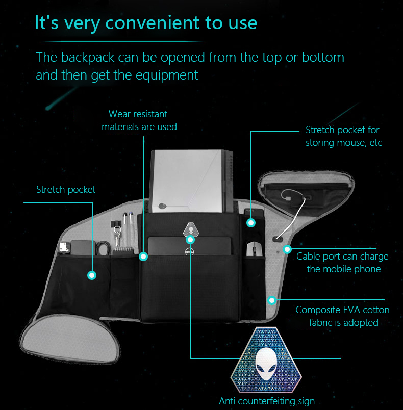 Alienware Cruiser Pro Backpack 17 Large Capacity ExpertZone