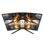 SAMSUNG 32" Odyssey G55A QHD 165Hz 1ms FreeSync Curved Gaming Monitor with HDR 10, Futuristic Design for Any Desktop, LS32AG550ENXZA