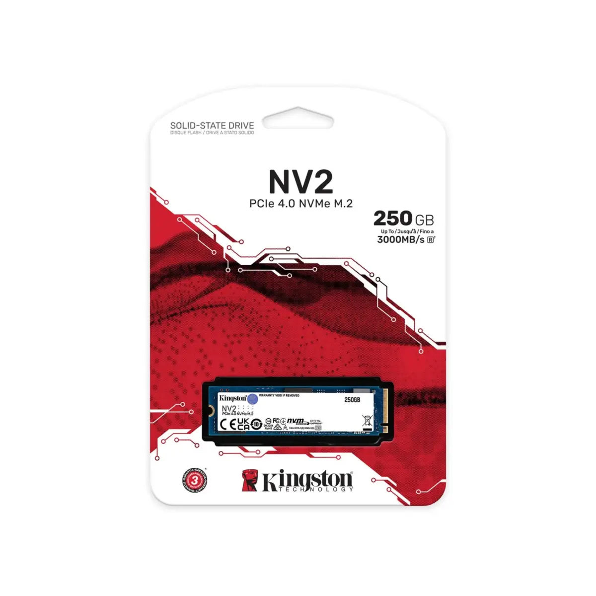 Kingston NV2 250GB M.2-2280 PCIe 4.0 NVME - Image 2