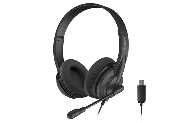 A4TECH HEADSET HU10 USB BLACK - Image 3