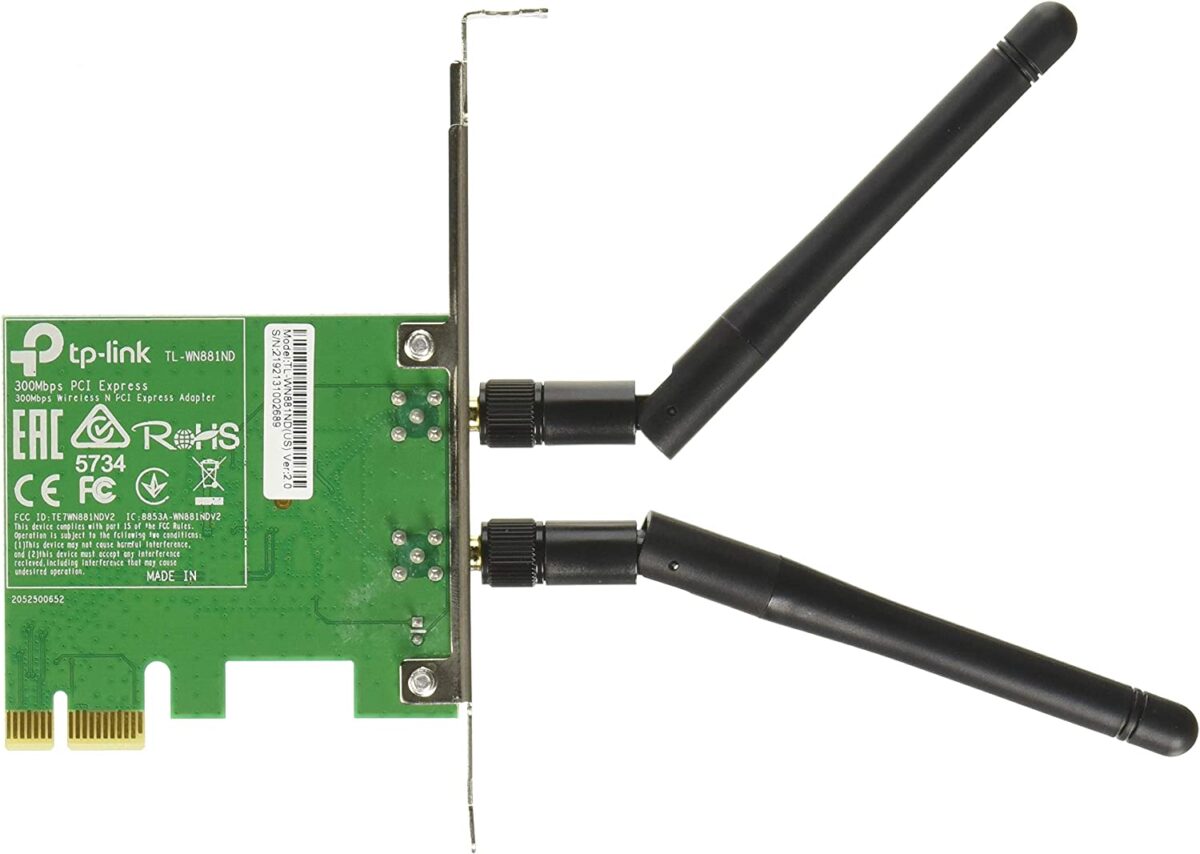 TP-Link N300 PCIe WiFi Card (TL-WN881ND) - Image 2