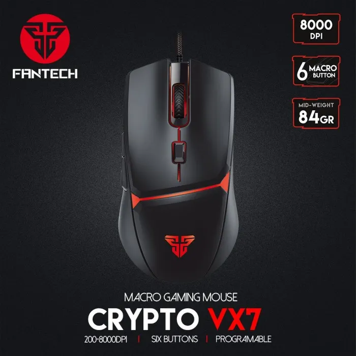 fantech-vx7-crypto-rgb-gaming-mouse- FANTECH CRYPTO VX7 GAMING MOUSE - Image 1