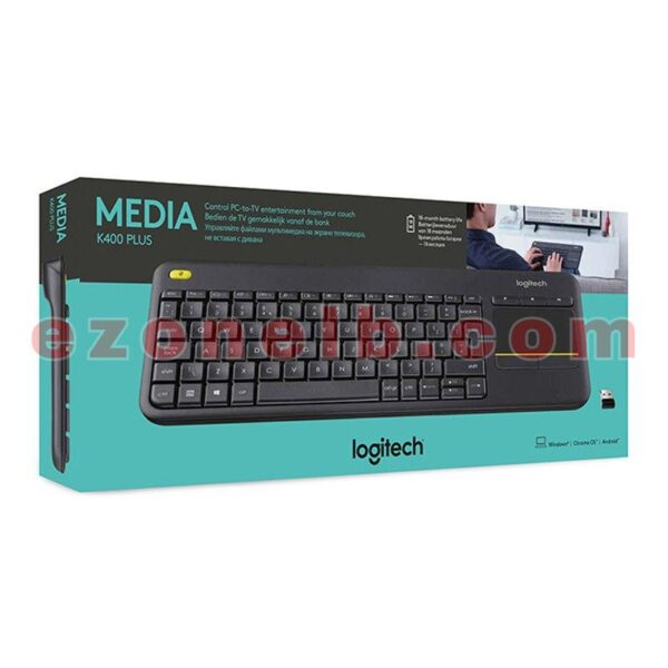 LOGITECH K400 PLUS WIRELESS KEYBOARD & TOUCHPAD