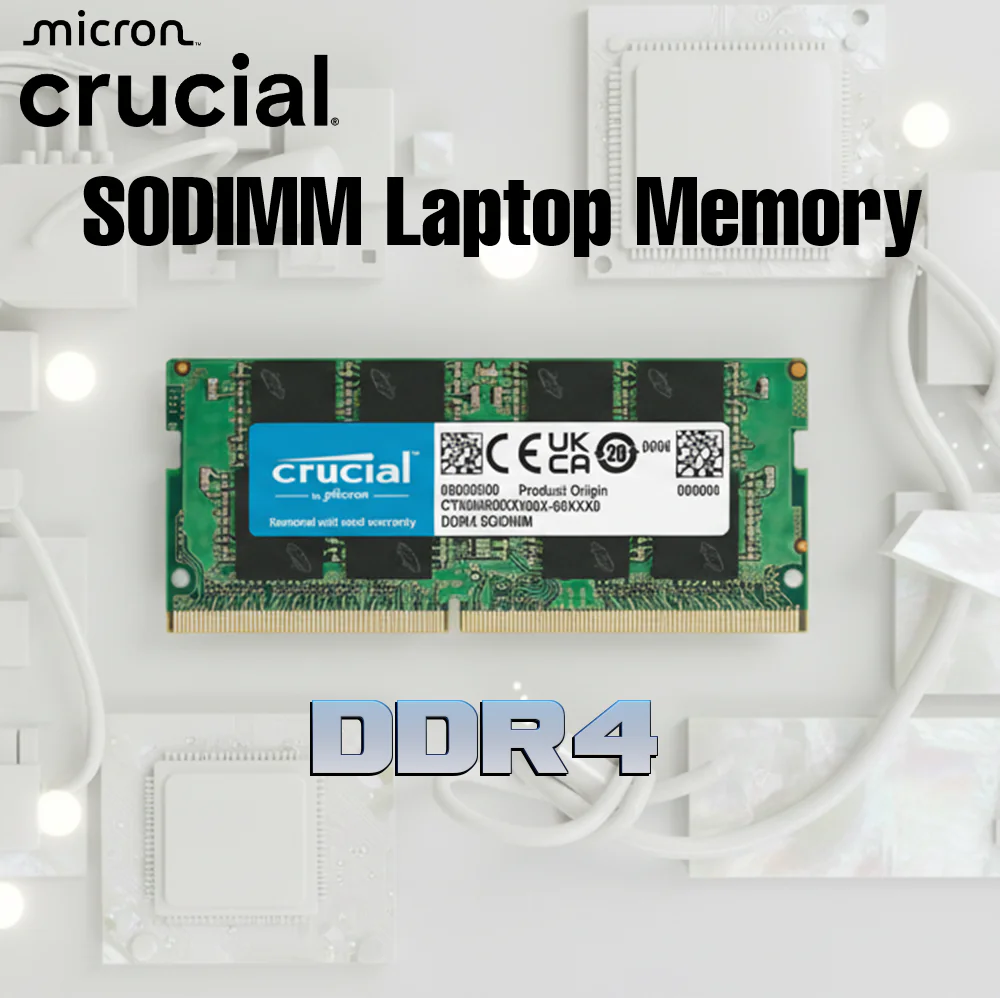 CT16G4SFRA32A RAM CRUCIAL 16GB 3200 NOTEBOOK Crucial 16GB DDR4-3200 SODIMM Laptop Memory With 1.2V Low Voltage, CL22 Timings, Unbuffered Design, JEDEC Profile, Micron Reliability, High-Speed Multitasking Performance , One Single Notebook  Memory Module | CT16G4SFRA32A 