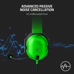 RAZER BLACKSHARK V2 X - WIRED GAMING HEADSET - GREEN AUX - Image 2