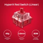 HyperX Alloy Origins Core PBT - TKL Mechanical Gaming Keyboard, PBT Keycaps, RGB lighting, Compact, Aluminum Body, Customizable with HyperX NGENUITY, Onboard Memory - HyperX Linear Red Switch - Image 3