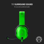 RAZER BLACKSHARK V2 X - WIRED GAMING HEADSET - GREEN AUX - Image 4