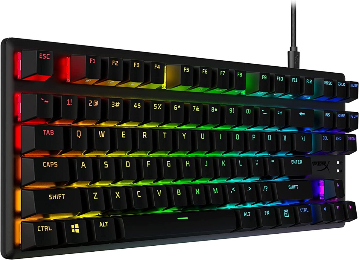 HyperX Alloy Origins Core PBT - TKL Mechanical Gaming Keyboard, PBT Keycaps, RGB lighting, Compact, Aluminum Body, Customizable with HyperX NGENUITY, Onboard Memory - HyperX Linear Red Switch - Image 9