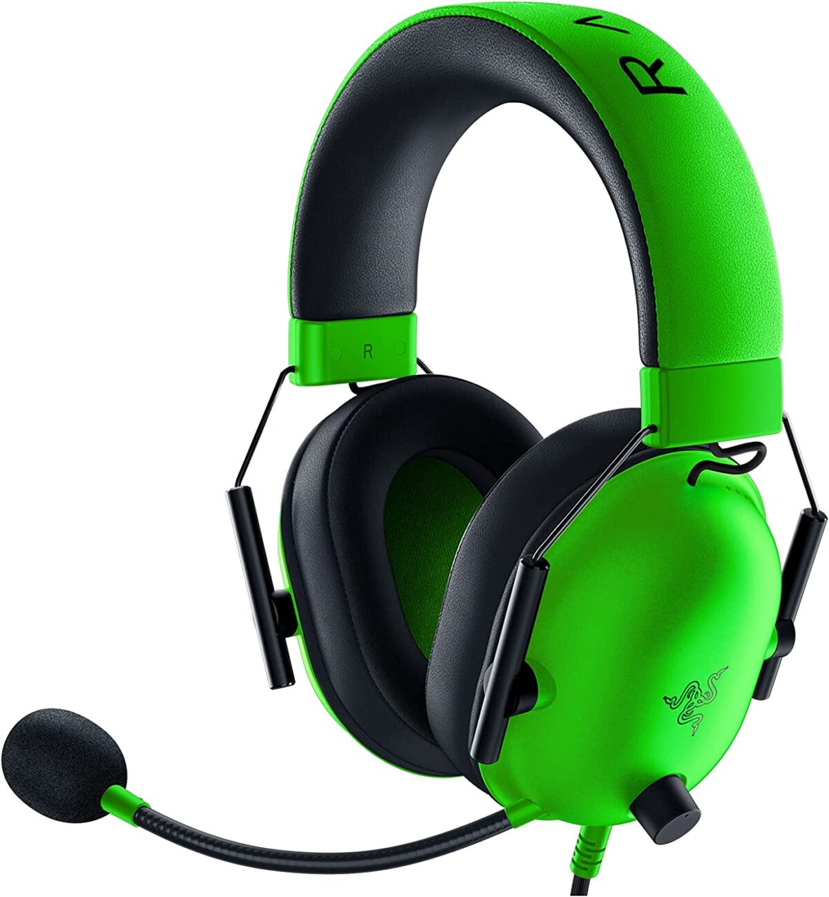 RAZER BLACKSHARK V2 X - WIRED GAMING HEADSET - GREEN AUX - Image 6