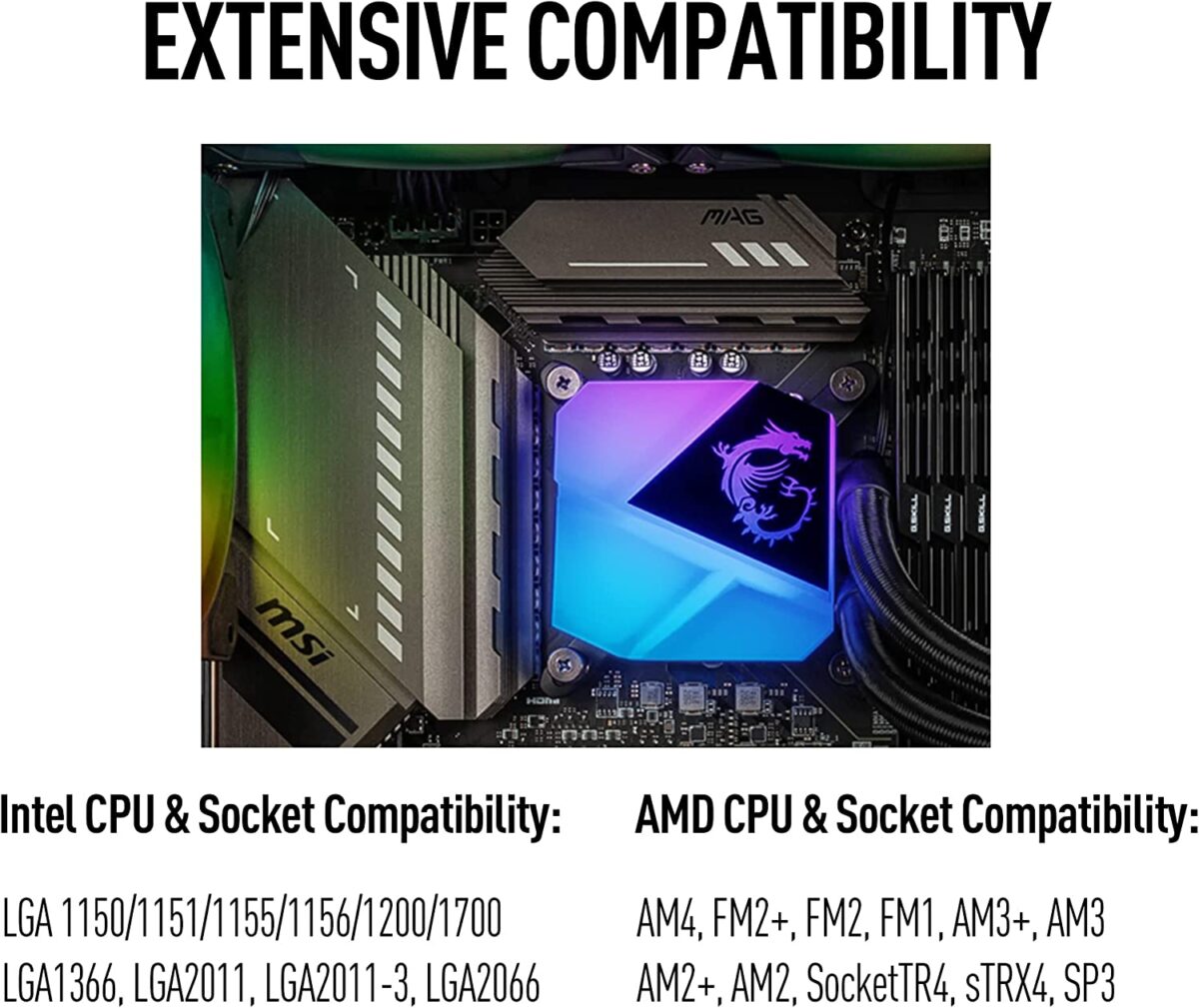 MSI MAG C360 CORE - AIO ARGB Liquid Cooler - Image 7