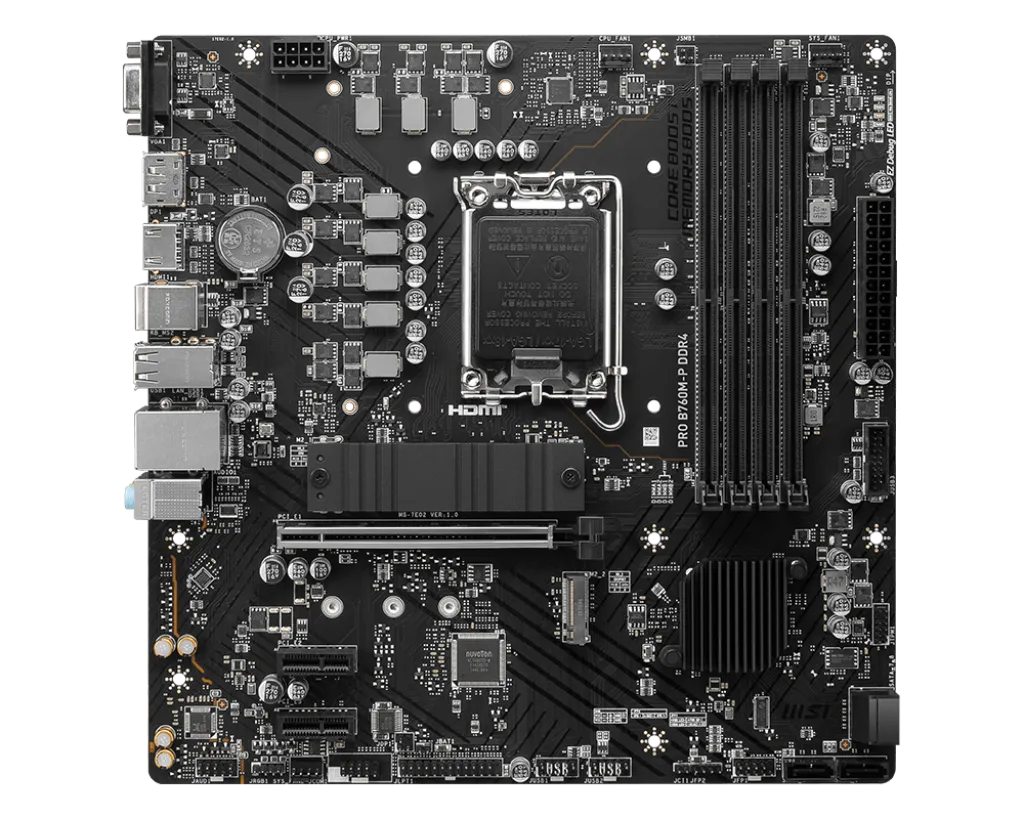 MSI PRO B760M-P DDR4 ProSeries Motherboard (Supports 12th/13th/14th Gen Intel Processors, LGA 1700, DDR4, PCIe 4.0, M.2, USB 3.2 Gen2, HDMI/DP, mATX) - Image 5