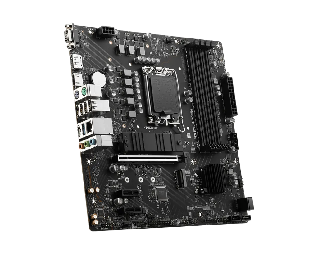 MSI PRO B760M-P DDR4 ProSeries Motherboard (Supports 12th/13th/14th Gen Intel Processors, LGA 1700, DDR4, PCIe 4.0, M.2, USB 3.2 Gen2, HDMI/DP, mATX) - Image 6