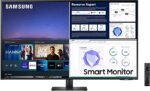 SAMSUNG 43" inch 4k UHD Smart Monitors USB-C | Wireless Connectivity Wifi, Bluetooth, with in-built Speaker | Smart TV experience, Workspace & IoT Hub with Voice Remote | LS43BM700UMXUE
