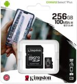KINGSTON MICRO SD 256GB CANVAS SELECT PLUS 100MB/s