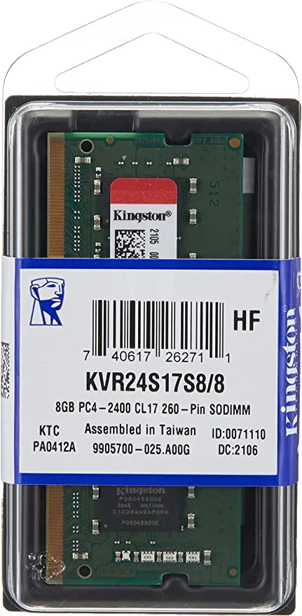 81Vo7KExwYS._AC_SY879_ RAM KINGSTON 8GB 2400 CL17 DDR4 NOTEBOOK KVR24S174S8/8 - Image 1