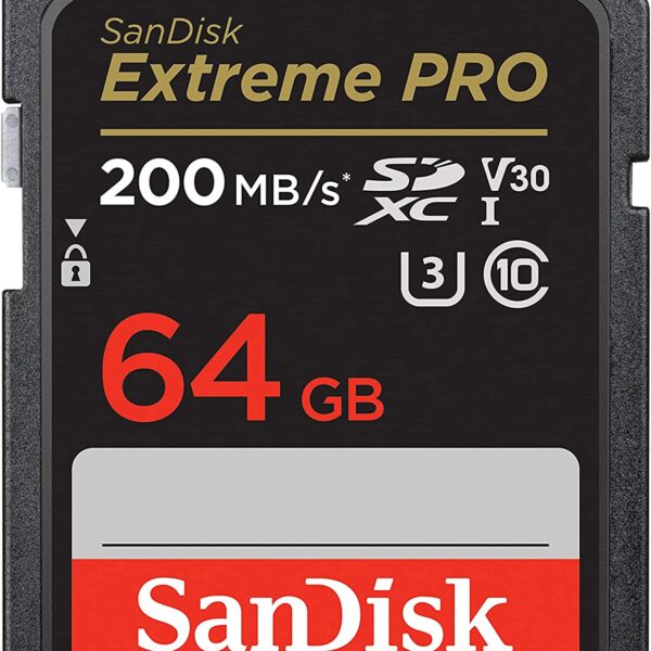 SanDisk 64GB Extreme PRO SDXC UHS-I 200MB/S