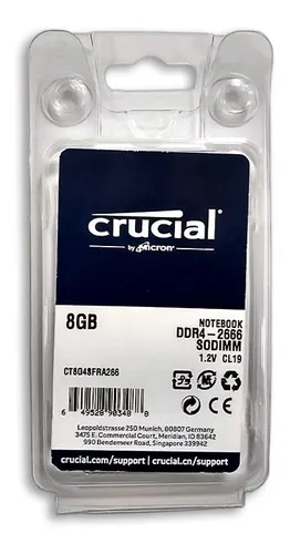 RAM CRUCIAL 8GB 2666 DDR4 NOTEBOOK - Image 3