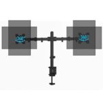 M052 Dual Screen  Monitor Stand Height Adjustable