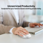 PROMATE HOVER ERGONOMIC WIRELESS MOUSE WHITE - Image 3