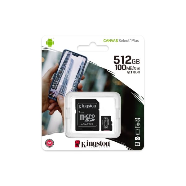 KINGSTON MICRO SD CANVAS SELECT PLUS 512GB 100MB/S