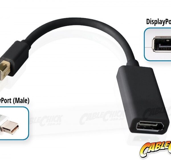 MINI DISPLAY PORT MALE TO FEMALE DISPLAY PORT 15CM