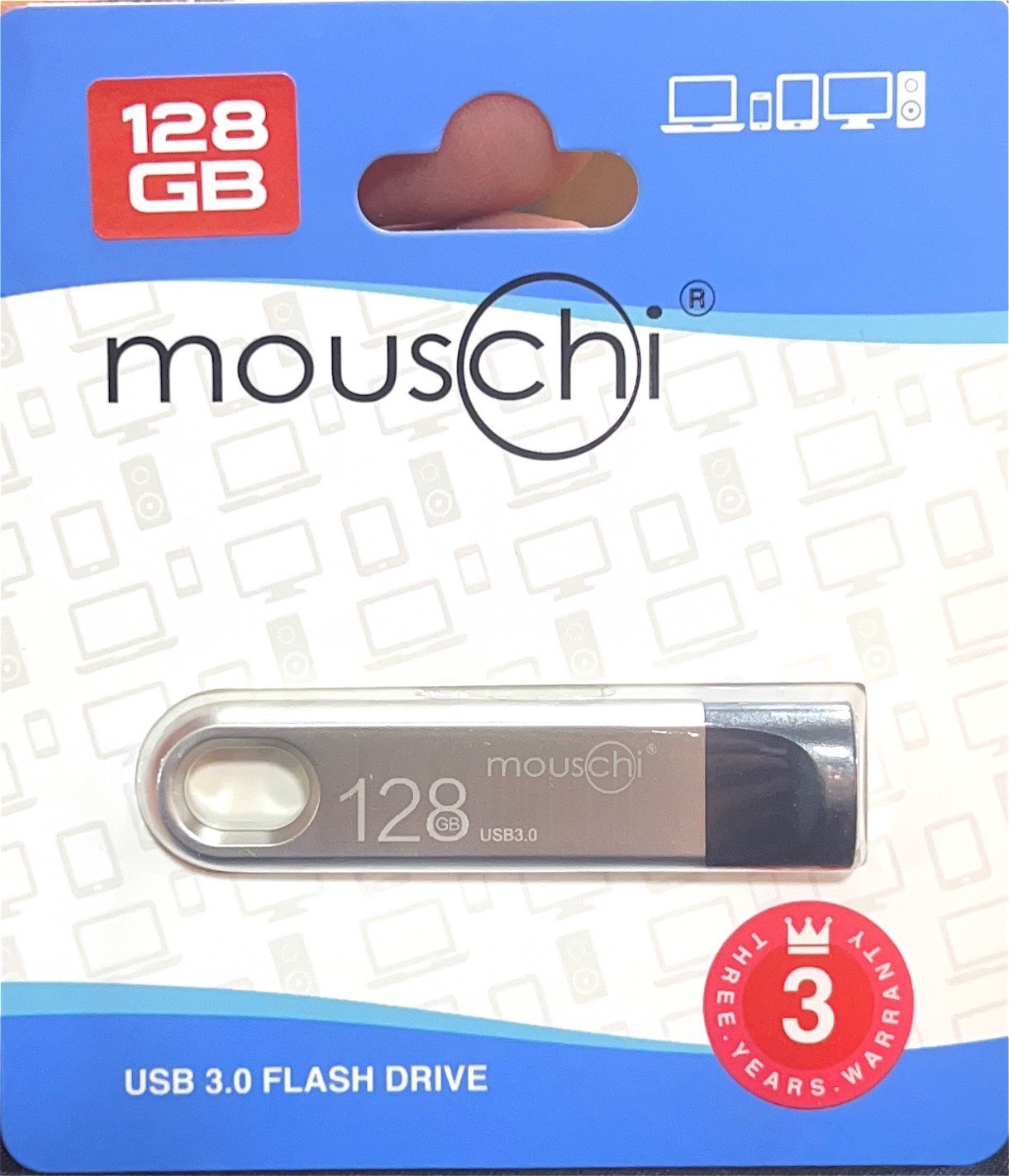 usb 128 MOUSCHI PD137 128GB USB 3.0 FLASH DRIVE - Image 1