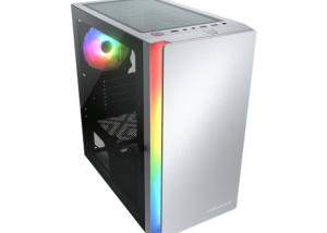 Cougar Gaming RGB PC Case White COUGAR Glass Purity Rgb Pure And Elegant Argb Mini Tower Case With A Pre-Installed Argb Led Strip And An Argb Fan (White)